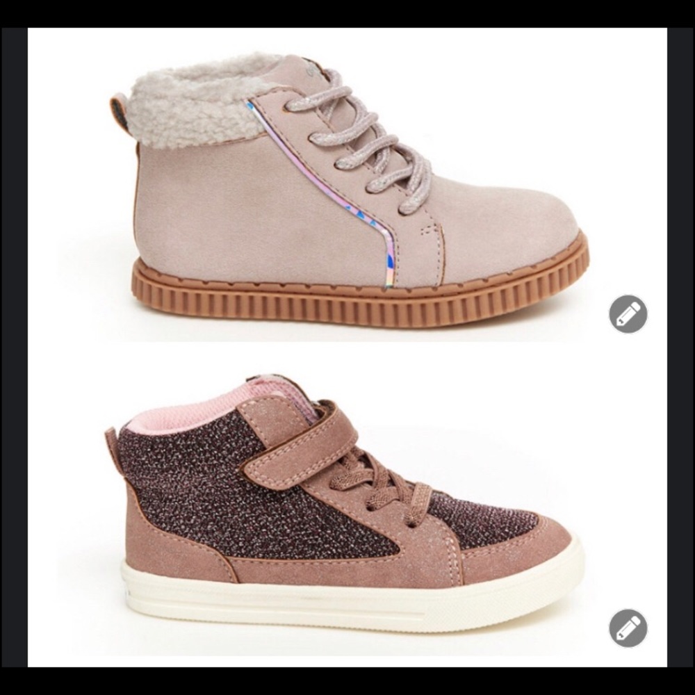Two new bundle of Osh Kosh Toddler girls shoes